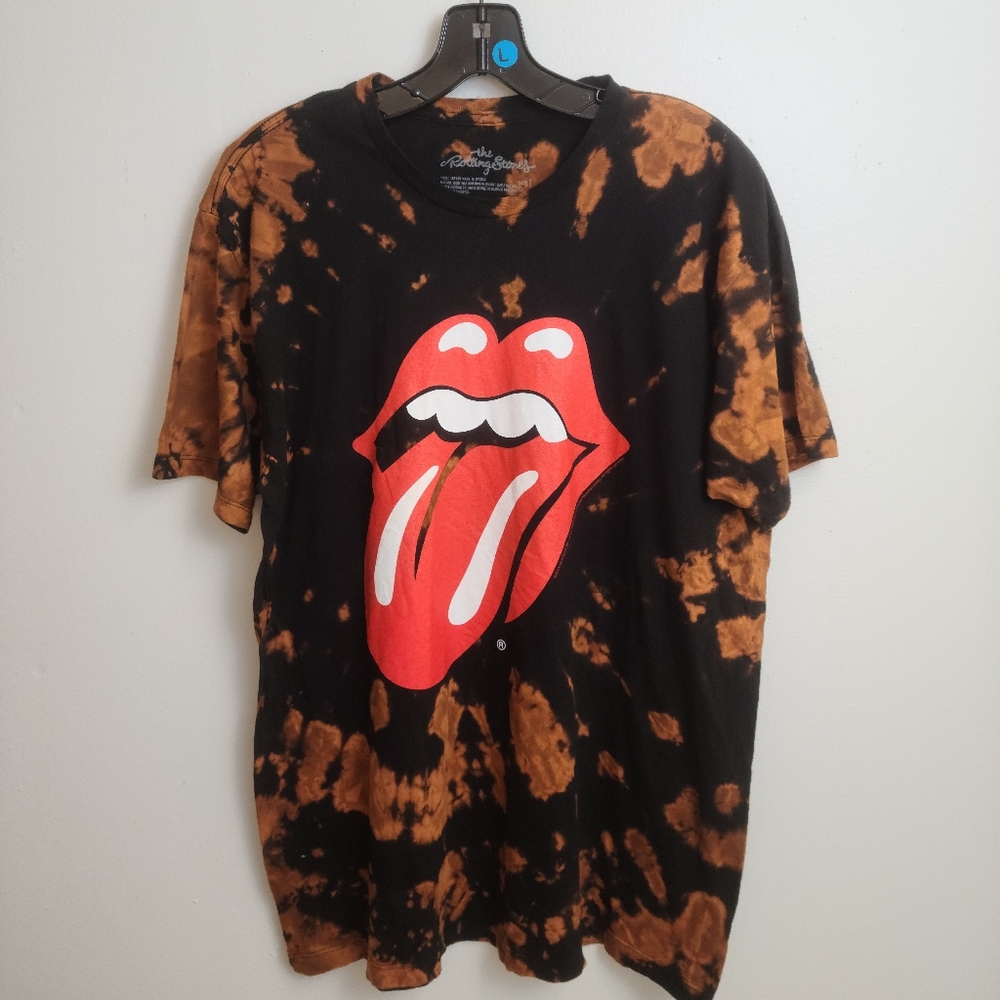 NWOT Rolling Stones Tongue Bleach Graphic Tee